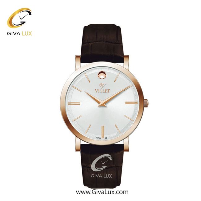 ساعت مچی اورجینال زنانه ویولت VIOLET رزگلد | قهوه ای| نقره ای| کد رفرنس 0631/2